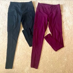 Victoria Secret Sport Knockout Leggings with dotted mesh detailing & pockets